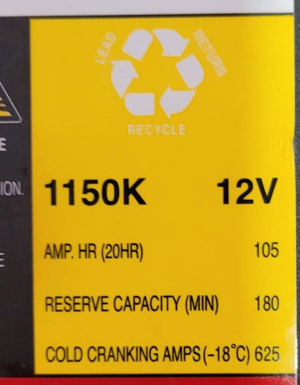 Deep Cycle Battery 12V 105AH Lead Acid